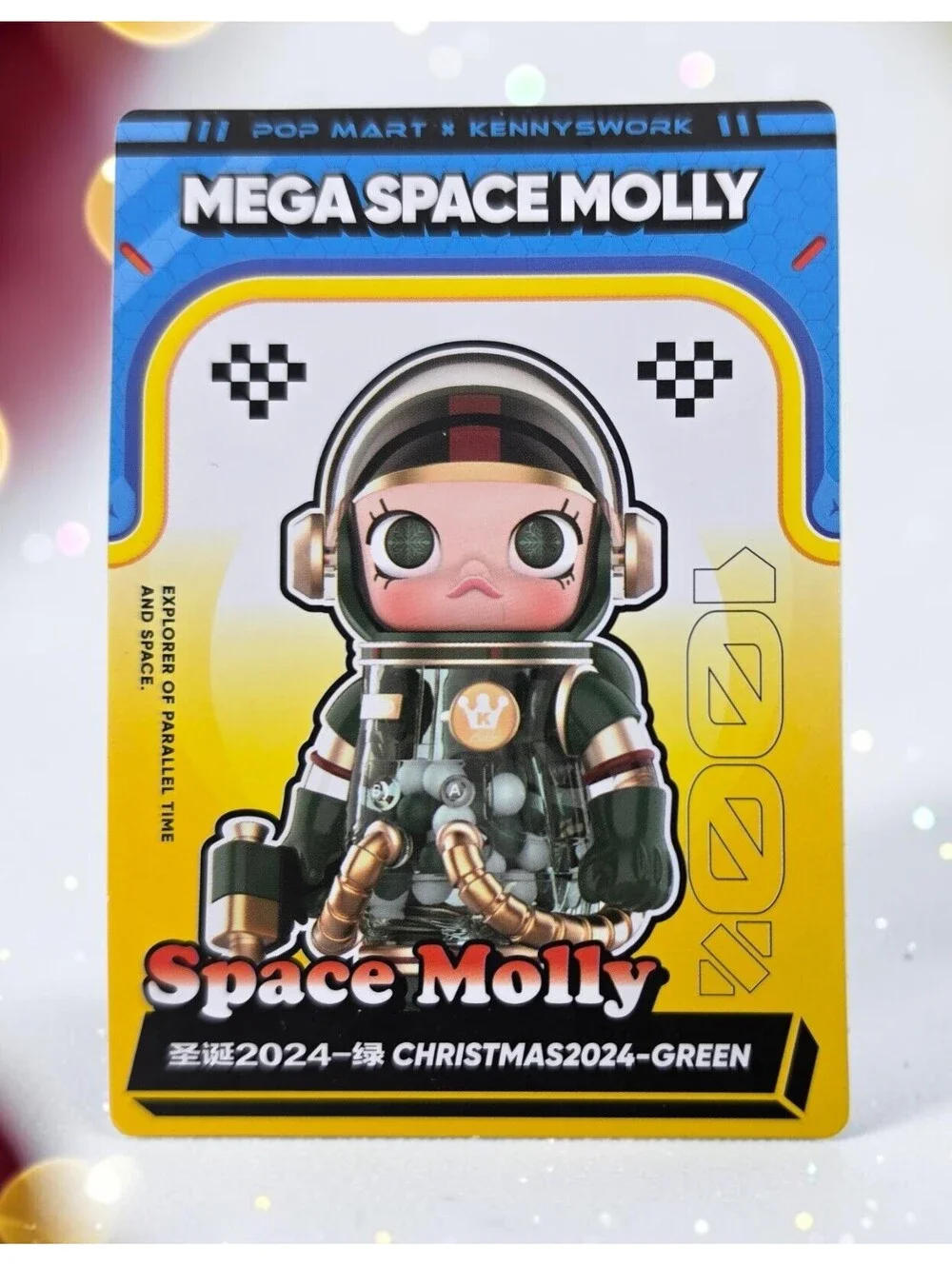 POP MART Mega Space Molly 100% Series 4 Christmas2024 Green Special 1/36